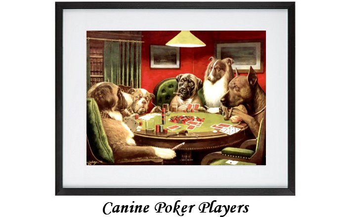 Canine Poker Players Framed Print